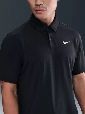 NWT Nike Black Polo with White Swoosh Men’s Golf size XL